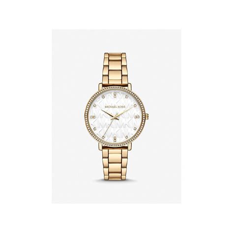 michael kors pyper-in-tone watch|Michael Kors pyper watch gold.